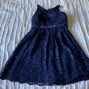 Navy flower girl dress unaltered worn 1 time